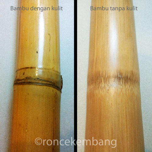 Bambu Partisi Resto Paregu F2C - BA09, pilihan bambu dengan kulit atau bambu dengan kulit